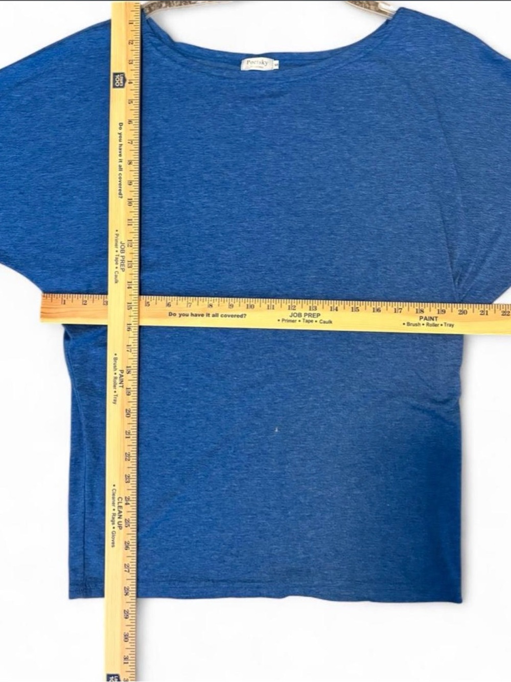 Women's Blue Long-Sleeve Boatneck Top - Picture 6 of 6